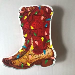 Pioneer Woman Christmas Boot Shaped Cookie Container NEW